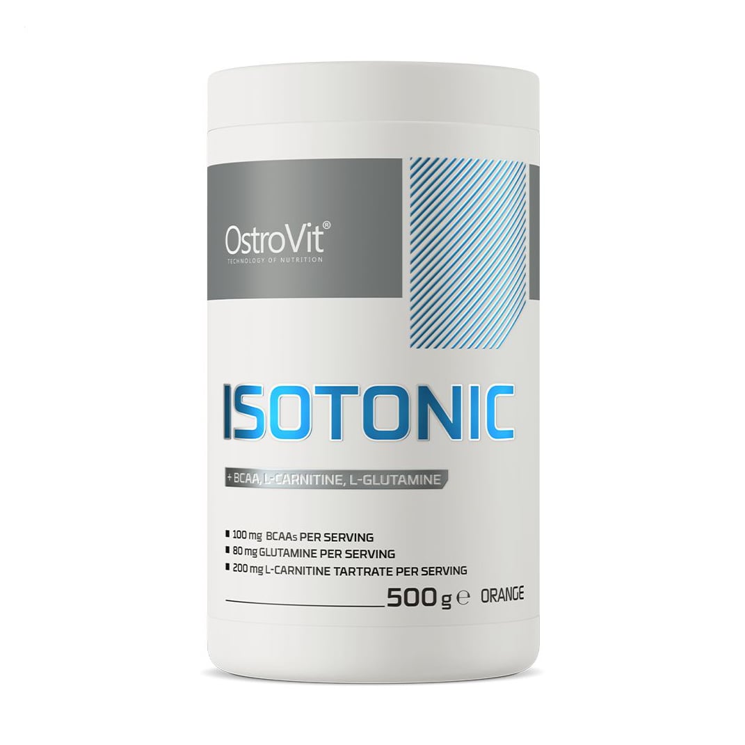 Ізотонік OstroVit Isotonic + BCAA, L-Карнітин, L-Глутамін, Апельсин, в порошку, 500 г