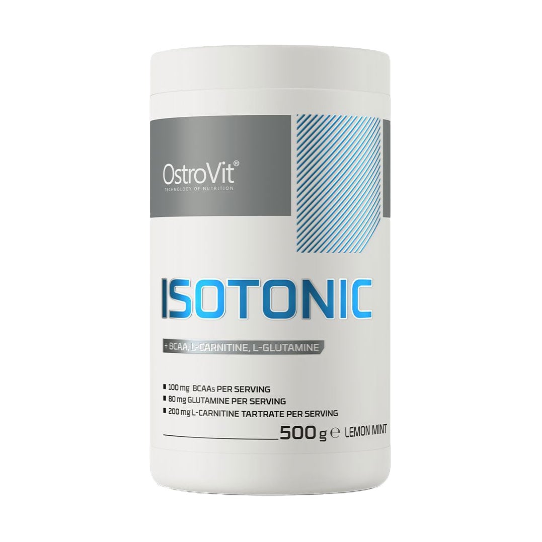 Ізотонік OstroVit Isotonic + BCAA, L-Карнітин, L-Глутамін Лимон з м'ятою, в порошку, 500 г